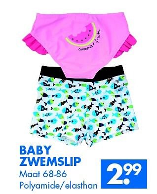 Aanbiedingen Baby zwemslip - Huismerk - Zeeman  - Geldig van 28/02/2015 tot 14/03/2015 bij Zeeman