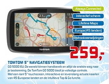 Aanbiedingen Tomtom 5 navigatiesysteem - TomTom - Geldig van 23/02/2015 tot 08/03/2015 bij BCC