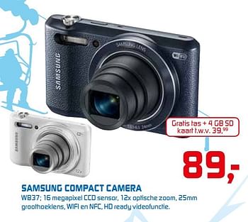 Aanbiedingen Samsung compact camera - Samsung - Geldig van 23/02/2015 tot 08/03/2015 bij BCC