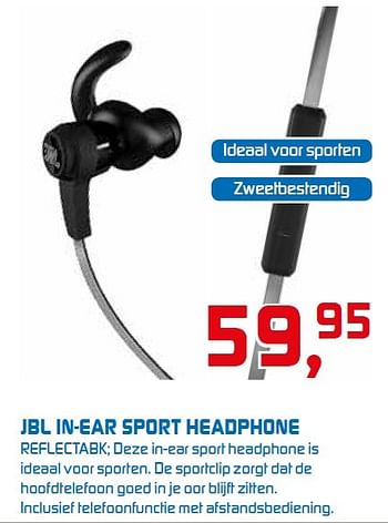 Aanbiedingen Jbl in-ear sport headphone - JBL - Geldig van 23/02/2015 tot 08/03/2015 bij BCC