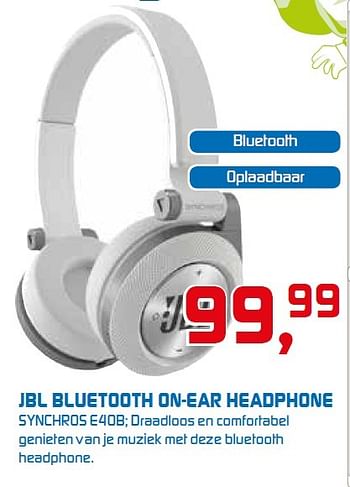 Aanbiedingen Jbl bluetooth on-ear headphone - JBL - Geldig van 23/02/2015 tot 08/03/2015 bij BCC