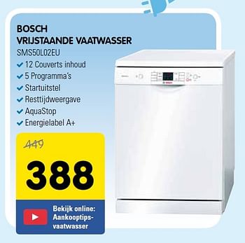 Aanbiedingen Bosch vrijstaande vaatwasser - Bosch - Geldig van 25/02/2015 tot 07/03/2015 bij Maxwell