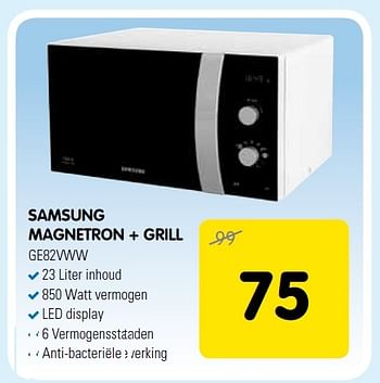 Aanbiedingen Samsung magnetron + grill - Samsung - Geldig van 25/02/2015 tot 07/03/2015 bij Maxwell