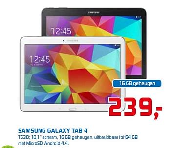 Aanbiedingen Samsung galaxy tab 4 - Samsung - Geldig van 23/02/2015 tot 08/03/2015 bij BCC