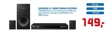 Aanbiedingen Samsung 2.1 home cinema systeem - Samsung - Geldig van 23/02/2015 tot 08/03/2015 bij BCC