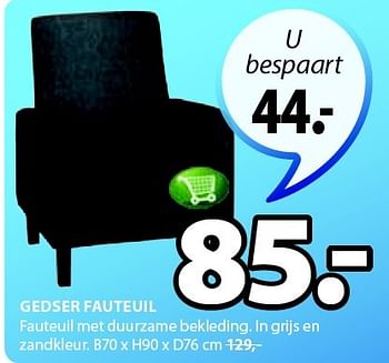 Aanbiedingen Gedser fauteuil - Huismerk - Jysk - Geldig van 23/02/2015 tot 08/03/2015 bij Jysk