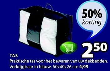 Aanbiedingen Tas praktische tas voor het bewaren van uw dekbedden - Huismerk - Jysk - Geldig van 23/02/2015 tot 08/03/2015 bij Jysk