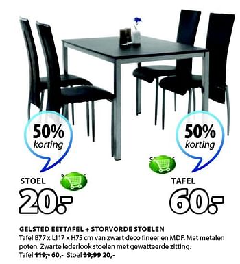 Aanbiedingen Gelsted eettafel + storvorde stoelen - Huismerk - Jysk - Geldig van 23/02/2015 tot 08/03/2015 bij Jysk