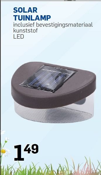 Aanbiedingen Solar tuinlamp inclusief bevestigingsmateriaal kunststof led - Huismerk - Action - Geldig van 23/02/2015 tot 29/03/2015 bij Action