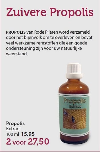 Aanbiedingen Propolis extract - Huismerk - De Rode Pilaren - Geldig van 26/02/2015 tot 31/03/2015 bij De Rode Pilaren
