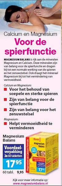 Aanbiedingen Magnesium balans - Bloem - Geldig van 26/02/2015 tot 31/03/2015 bij De Rode Pilaren