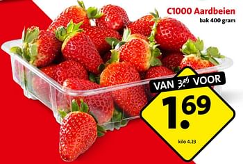 Aanbiedingen C1000 aardbeien - Huismerk - C1000 Supermarkten - Geldig van 02/03/2015 tot 03/03/2015 bij C1000