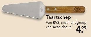 Aanbiedingen Taartschep van rvs, met handgreep van acaciahout - Huismerk - Blokker - Geldig van 02/03/2015 tot 11/03/2015 bij Blokker