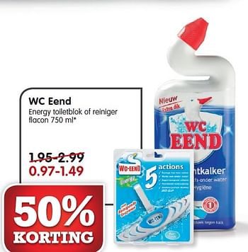 Aanbiedingen Wc eend energy toiletblok of reiniger - WC Eend - Geldig van 01/03/2015 tot 07/03/2015 bij Em-té