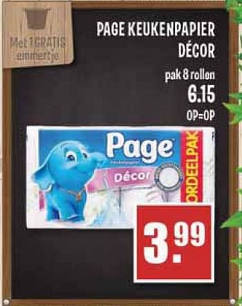 Aanbiedingen Page keukenpapier decor - Page - Geldig van 02/03/2015 tot 07/03/2015 bij MCD Supermarkten