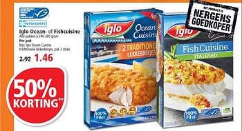 Aanbiedingen Iglo ocean- of fishcuisine - Iglo - Geldig van 01/03/2015 tot 07/03/2015 bij Plus