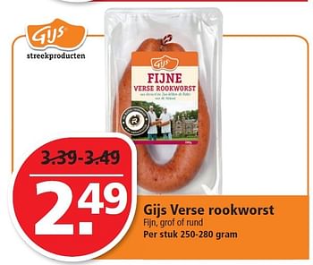Aanbiedingen Gijs verse rookworst fijn, grof of rund - Gijs - Geldig van 01/03/2015 tot 07/03/2015 bij Plus