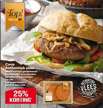Aanbiedingen Coop authentiek vlees wienerschnitzel, gemarineerde - Huismerk - Coop - Geldig van 02/03/2015 tot 07/03/2015 bij Coop