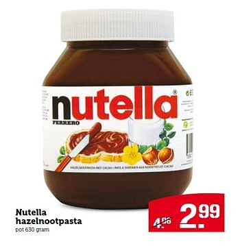 Aanbiedingen Nutella hazelnootpasta - Nutella - Geldig van 02/03/2015 tot 07/03/2015 bij Coop