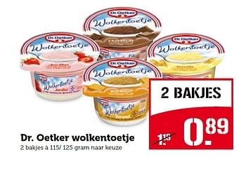 Aanbiedingen Dr. oetker wolkentoetje - Dr. Oetker - Geldig van 02/03/2015 tot 07/03/2015 bij Coop