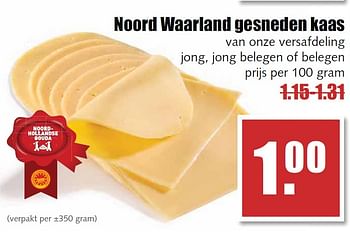 Aanbiedingen Noord waarland gesneden kaas - Huismerk - MCD Supermarkten - Geldig van 02/03/2015 tot 07/03/2015 bij MCD Supermarkten