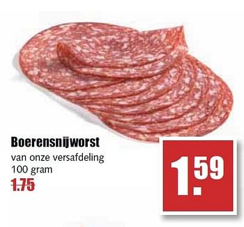 Aanbiedingen Boerensnijworst van onze versafdeling - Huismerk - MCD Supermarkten - Geldig van 02/03/2015 tot 07/03/2015 bij MCD Supermarkten