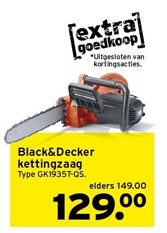 Aanbiedingen Black+decker kettingzaag - Black &amp; Decker - Geldig van 02/03/2015 tot 08/03/2015 bij Gamma