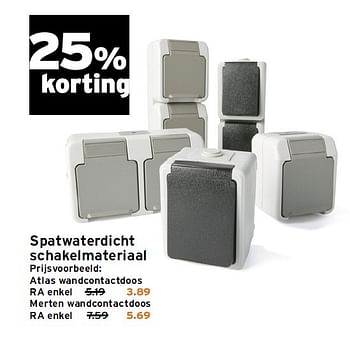 Aanbiedingen Spatwaterdicht schakelmateriaal - Huismerk - Gamma - Geldig van 02/03/2015 tot 08/03/2015 bij Gamma