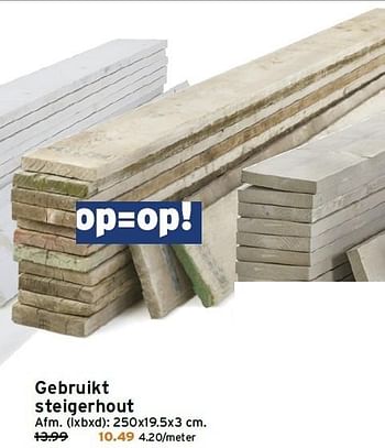 Aanbiedingen Gebruikt steigerhout - Huismerk - Gamma - Geldig van 02/03/2015 tot 08/03/2015 bij Gamma
