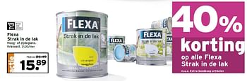 Aanbiedingen Flexa strak in de lak hoog- of zijdeglans - Flexa - Geldig van 02/03/2015 tot 08/03/2015 bij Gamma