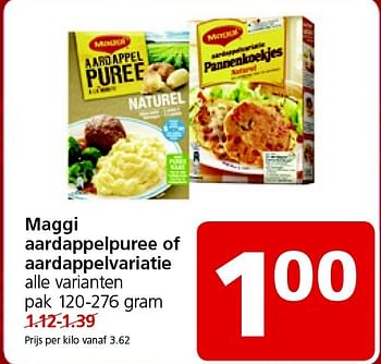 Aanbiedingen Maggi aardappelpuree of aardappelvariatie - MAGGI - Geldig van 02/03/2015 tot 08/03/2015 bij Jan Linders