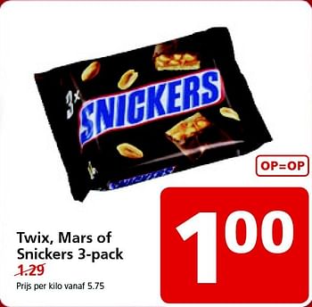 Aanbiedingen Twix, mars of snickers 3-pack - Mars - Geldig van 02/03/2015 tot 08/03/2015 bij Jan Linders