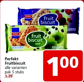 Aanbiedingen Perfekt fruitbiscuit - Perfekt - Geldig van 02/03/2015 tot 08/03/2015 bij Jan Linders