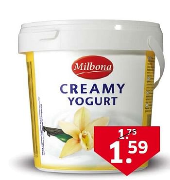 Aanbiedingen Creamy yogurt - Milbona - Geldig van 02/03/2015 tot 08/03/2015 bij Lidl