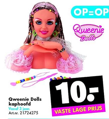 Aanbiedingen Qweenie dolls kaphoofd - Qweenie - Geldig van 28/02/2015 tot 15/03/2015 bij Bart Smit