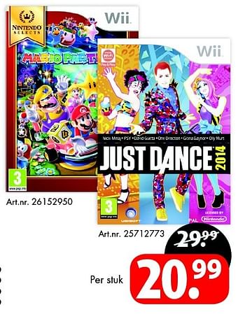 Aanbiedingen Just dance - Nintendo - Geldig van 28/02/2015 tot 15/03/2015 bij Bart Smit