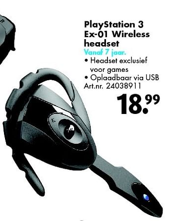 Aanbiedingen Playstation 3 ex-01 wireless headset - Gioteck - Geldig van 28/02/2015 tot 15/03/2015 bij Bart Smit