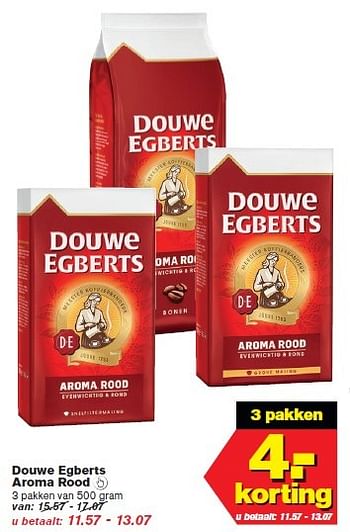 Aanbiedingen Douwe egberts aroma rood - Douwe Egberts - Geldig van 04/03/2015 tot 10/03/2015 bij Hoogvliet