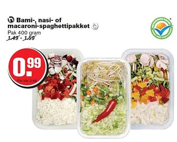 Aanbiedingen Bami-, nasi- of macaroni-spaghettipakket  - Huismerk - Hoogvliet - Geldig van 04/03/2015 tot 10/03/2015 bij Hoogvliet