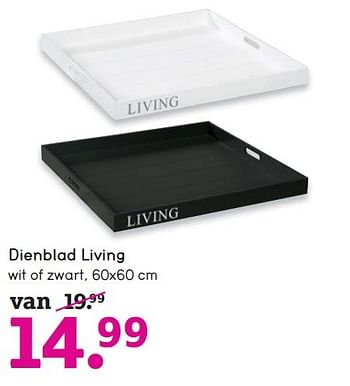 Aanbiedingen Dienblad living - Huismerk - Leen Bakker - Geldig van 01/03/2015 tot 14/03/2015 bij Leen Bakker