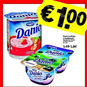 Aanbiedingen Danio luchtige- of fruitkwark - Danio - Geldig van 08/03/2015 tot 14/03/2015 bij Plus