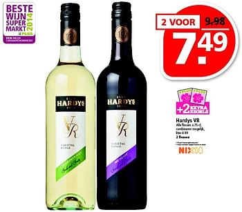 Aanbiedingen Hardys vr - Witte wijnen - Geldig van 08/03/2015 tot 14/03/2015 bij Plus