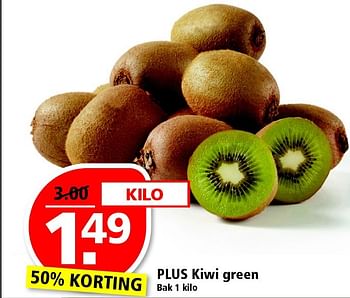 Aanbiedingen Plus kiwi green - Huismerk - Plus - Geldig van 08/03/2015 tot 14/03/2015 bij Plus