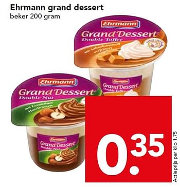 Aanbiedingen Ehrmann grand dessert - Ehrmann - Geldig van 08/03/2015 tot 14/03/2015 bij Deen Supermarkten