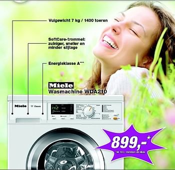 Aanbiedingen Miele wasmachine wda210 - Miele - Geldig van 02/03/2015 tot 15/03/2015 bij ElectronicPartner