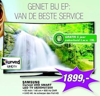 Aanbiedingen Samsung curved uhd smart led tv ue55hu7200 - Samsung - Geldig van 02/03/2015 tot 15/03/2015 bij ElectronicPartner