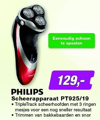 Aanbiedingen Philips scheerapparaat pt925-19 - Philips - Geldig van 02/03/2015 tot 15/03/2015 bij ElectronicPartner
