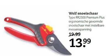 Aanbiedingen Wolf snoeischaar rr2500 premium plus - Wolf Garden  - Geldig van 02/03/2015 tot 15/03/2015 bij Boerenbond