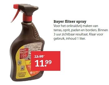 Aanbiedingen Bayer flitser spray voor het onkruidvrij maken van terras - Bayer - Geldig van 02/03/2015 tot 15/03/2015 bij Boerenbond