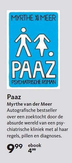 Aanbiedingen Paaz myrthe van der meer autografische bestseller - Huismerk-Bruna - Geldig van 02/03/2015 tot 15/03/2015 bij Bruna